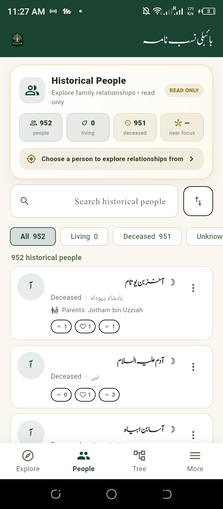 NASSAB historical people screen