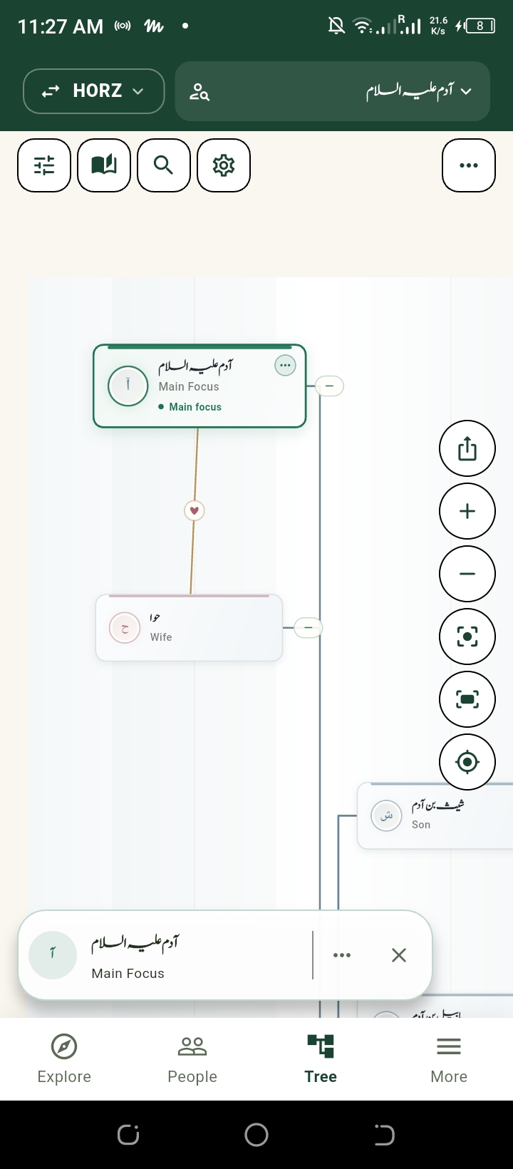 NASSAB family tree screen